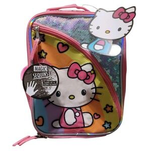 Sanrio Hello‎ Kitty Soft Lunch Tote Bag Insulated Multi-Pockets Work School